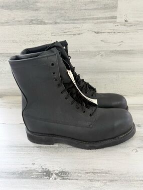 Addison Men’s Size 12 Wide Vintage Steel Toe Full Grain Leather Combat Boots NWT